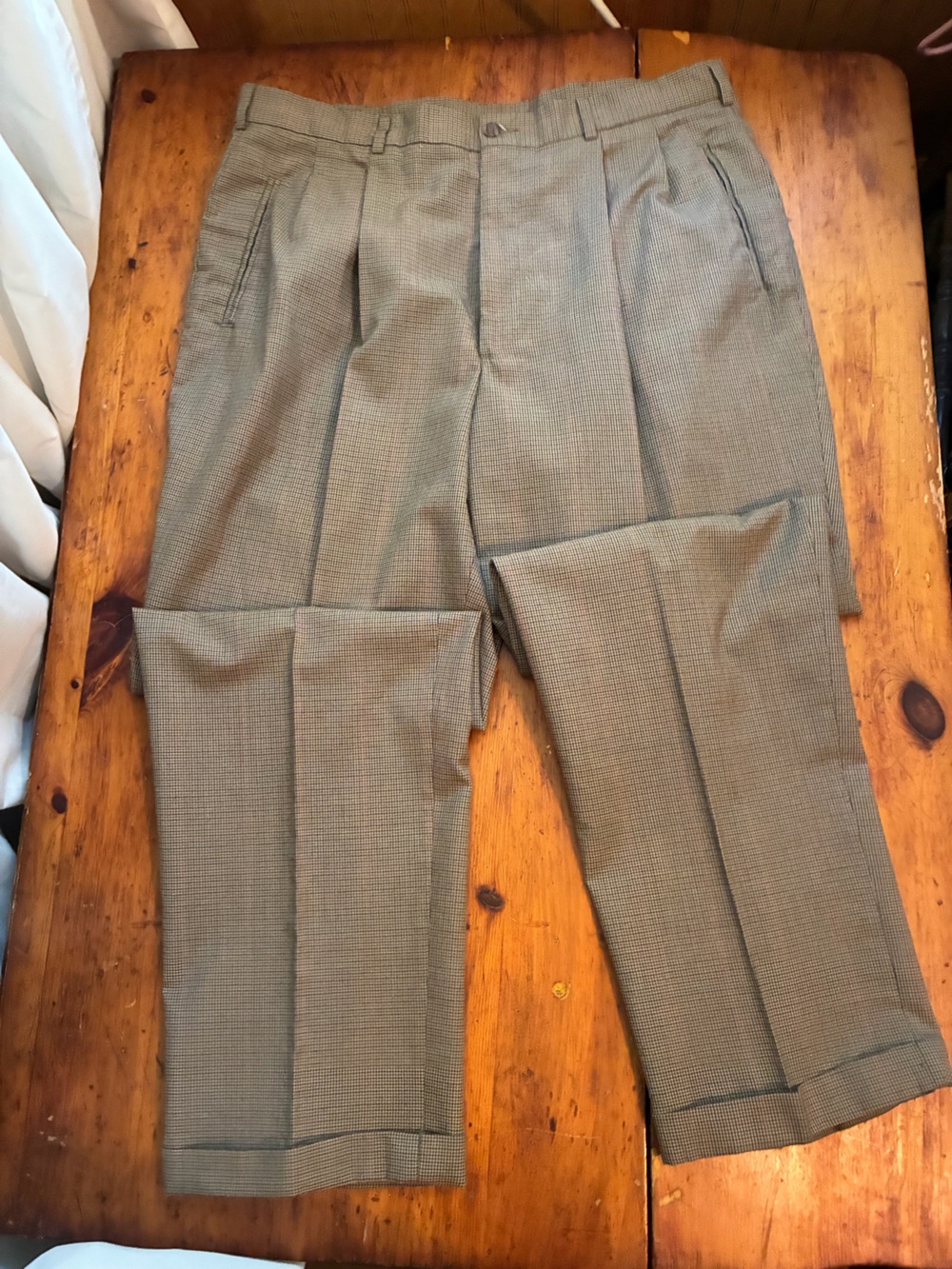 Vintage: Perry Ellis Portfollio Slacks: 1980-‘93. SZ 38X32; used in 1940’s Show